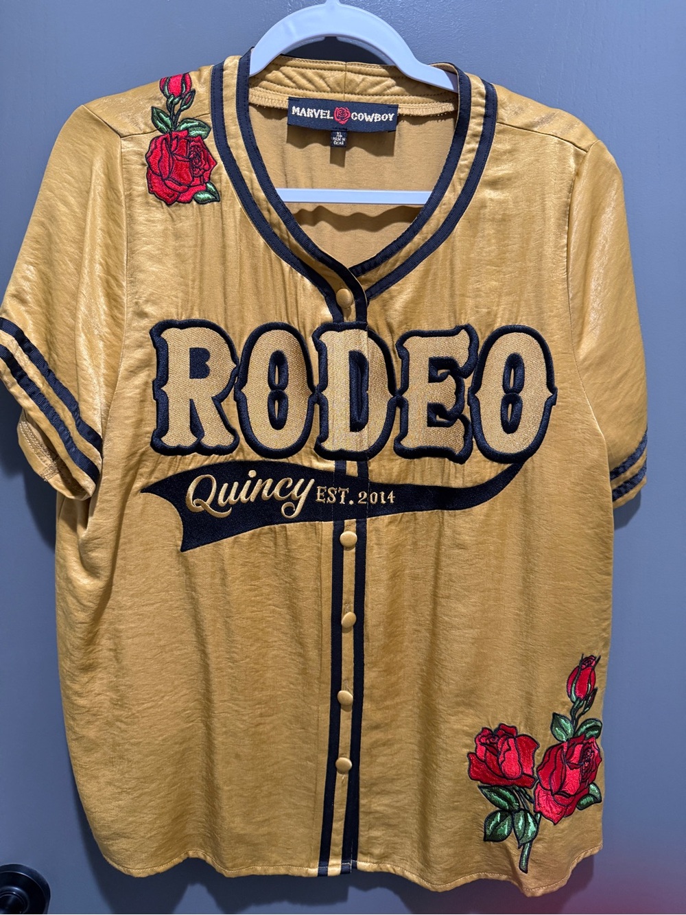 Marvel Cowboy Women's Rodeo Quincy Baseball Jersey - Mustard Yellow